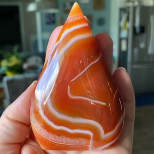 Sardonyx Teardrop Crystal